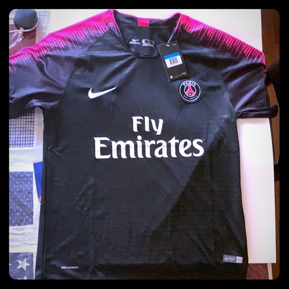 psg training top black pink
